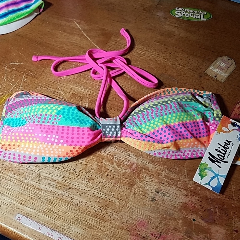 Malibu Bandeau Top Striped & Polka Dot Small